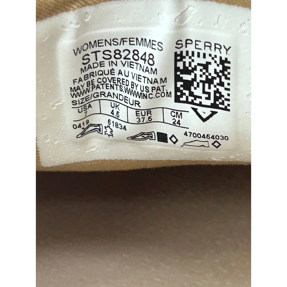 Sperry Seaport‎ Penny Loafers Women Size 7 Tan Leather Slip On Shoes STS82848